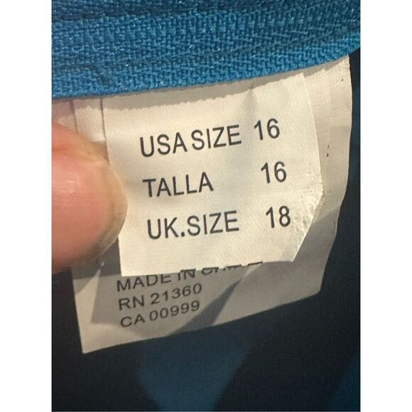 Angelina Faccenda by Morilee NWT size 16 strapless chiffon formal dress - peacoc - Picture 10 of 12